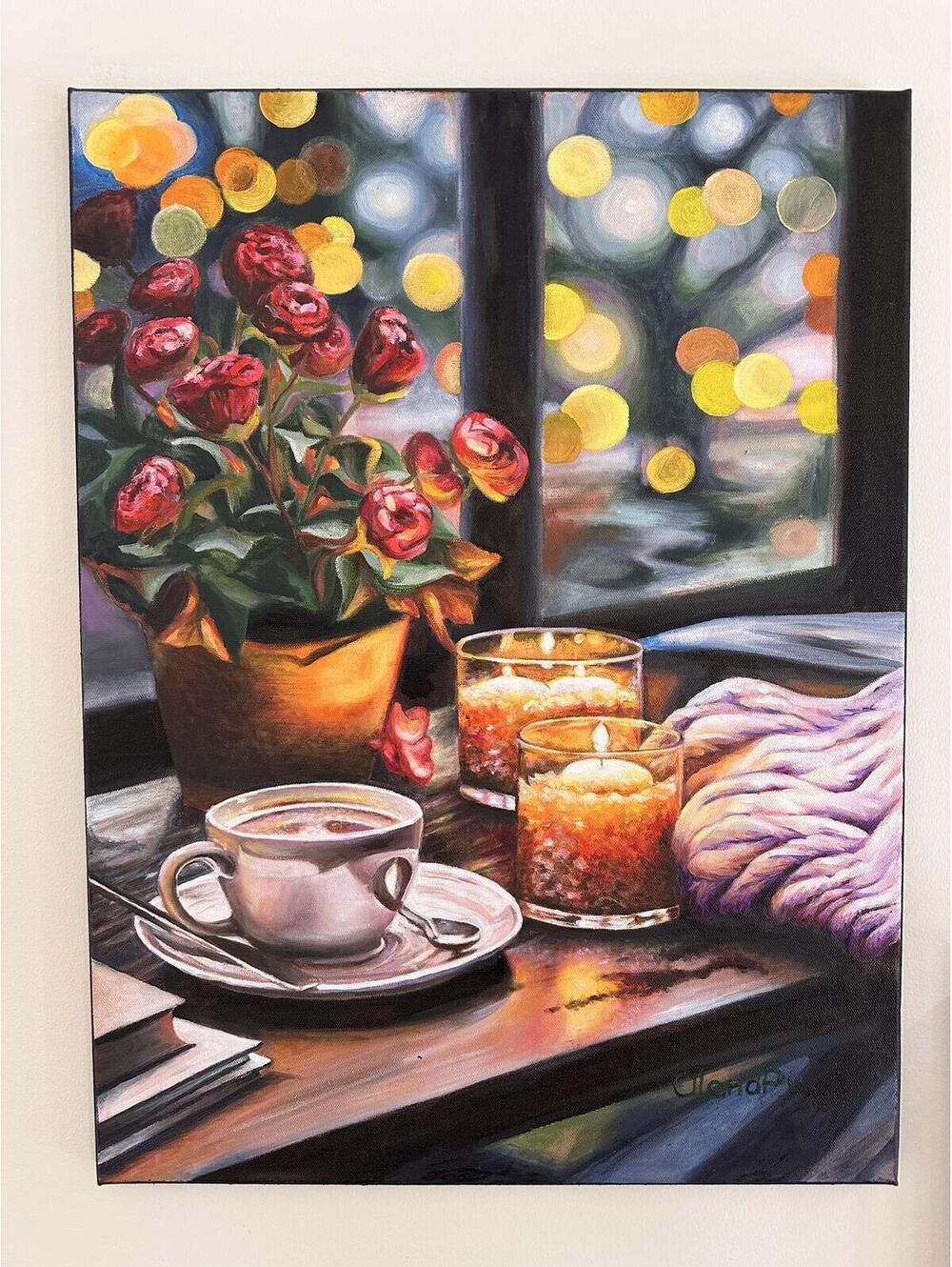 Original Oil Painting “Perfect Cozy Evening”